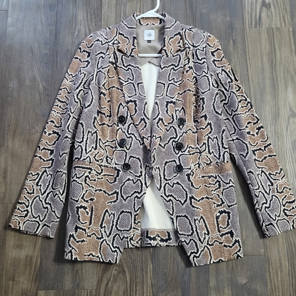 CABI Python Blazer Jacket Size 6 Snake Animal Pri… - image 2